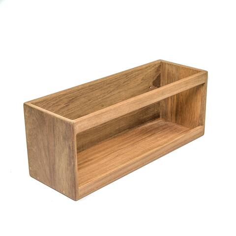 Teak VHS Cassette/paperback Book Rack - 15" W x 6" H x 5-1/4" D