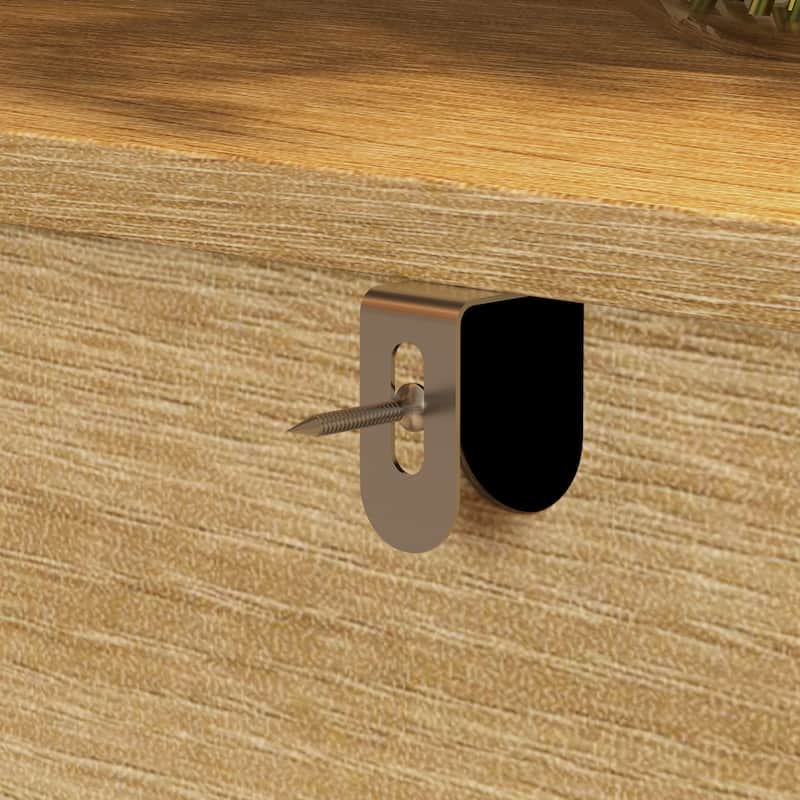 9 - Drawer Dresser Storage Cabinet: Light Wood Finish with a Modern Linear Design for Ample Storage