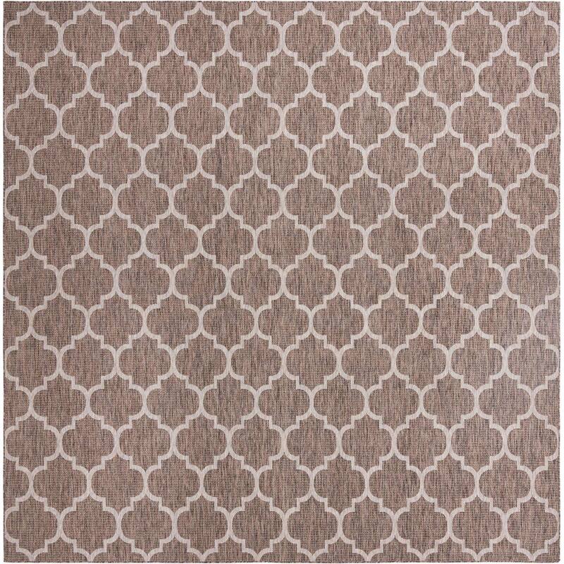 Outdoor Khence Collection Area Rug - Brown - 13' Square