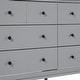 preview thumbnail 46 of 62, Walker Edison Bullrushes 6-Drawer Solid Wood Dresser