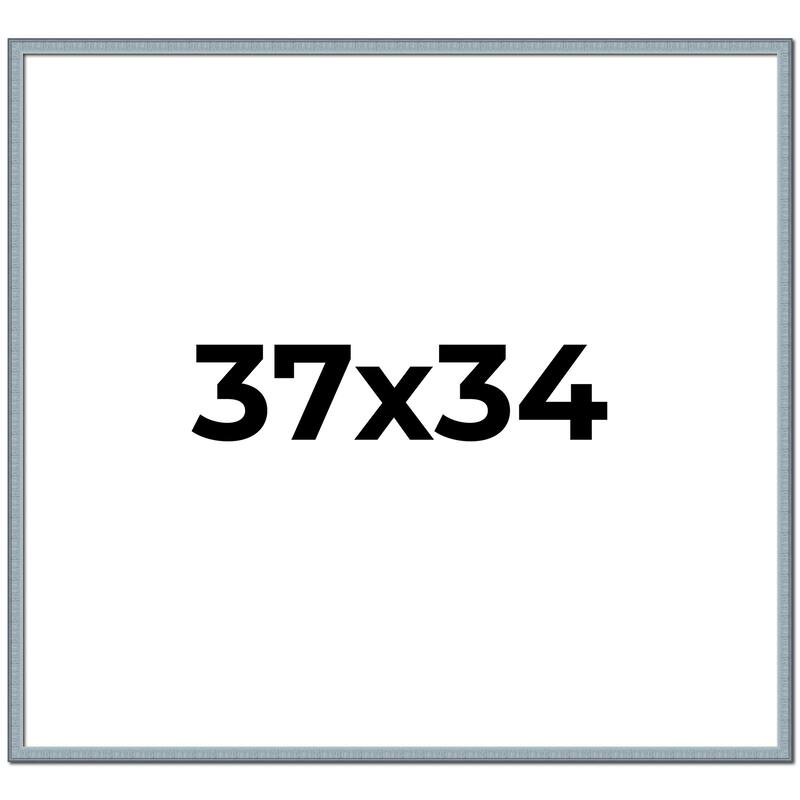 37x34 Frame Rustic Sky Blue Solid Wood Picture Frame | 0.75 Inch