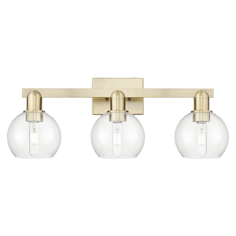 Innovations Lighting 716-3W-10-25 Athens Vanity Athens 3 Light 25" - Antique Brass / Clear