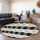 preview thumbnail 71 of 132, Premium Washable Super Soft Diamond Modern Mayfield Rug Black - 8' x 8'