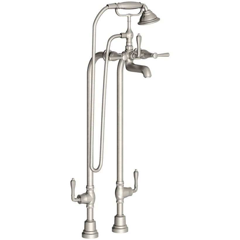 DXV Fitzgerald Floor Mounted Clawfoot Tub Filler with Built-In