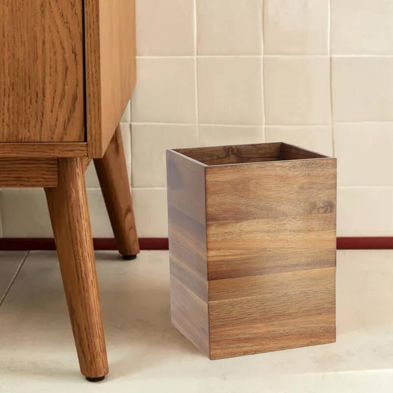 Acacia Wood Bathroom Accessory Set Collection