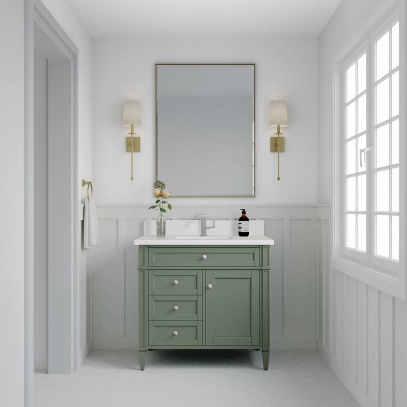 James Martin Vanities 650-V36-1WZ Brittany 36" Single Basin Poplar