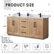 preview thumbnail 21 of 50, Anais 3Single Bathroom Vanity in Light Brown with Grain White Engineered Stone Countertop without Mirror
