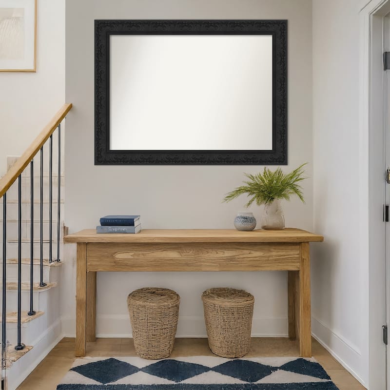 Luxe Non-Beveled Framed Wall Mirror