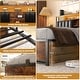 preview thumbnail 23 of 67, Upholstered Bed Frame with Storage Shelving, Platform Beds with Charge Station and LED Lights