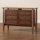 preview thumbnail 10 of 9, Alyssa Japandi Walnut Brown Wood 6-Drawer Dresser