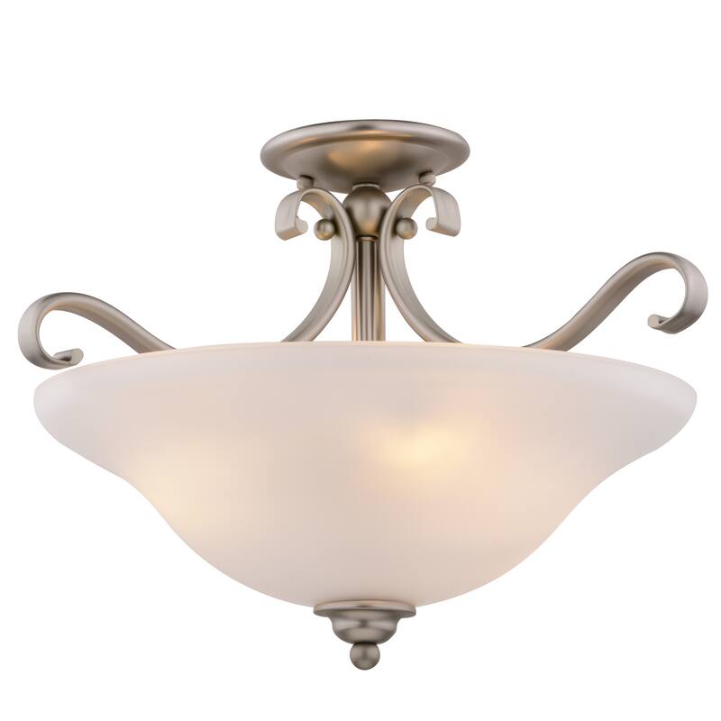Monrovia 17-in W Dual Mount Semi Flush Ceiling Light or Pendant