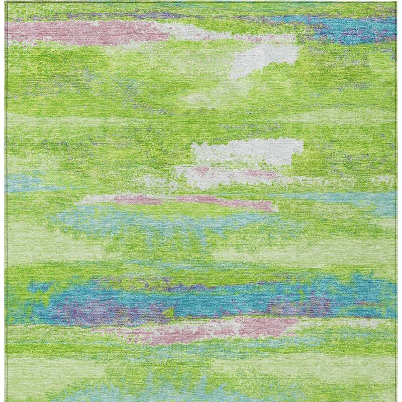 HomeRoots Abstract Transitional Rectangle Outdoor Rug