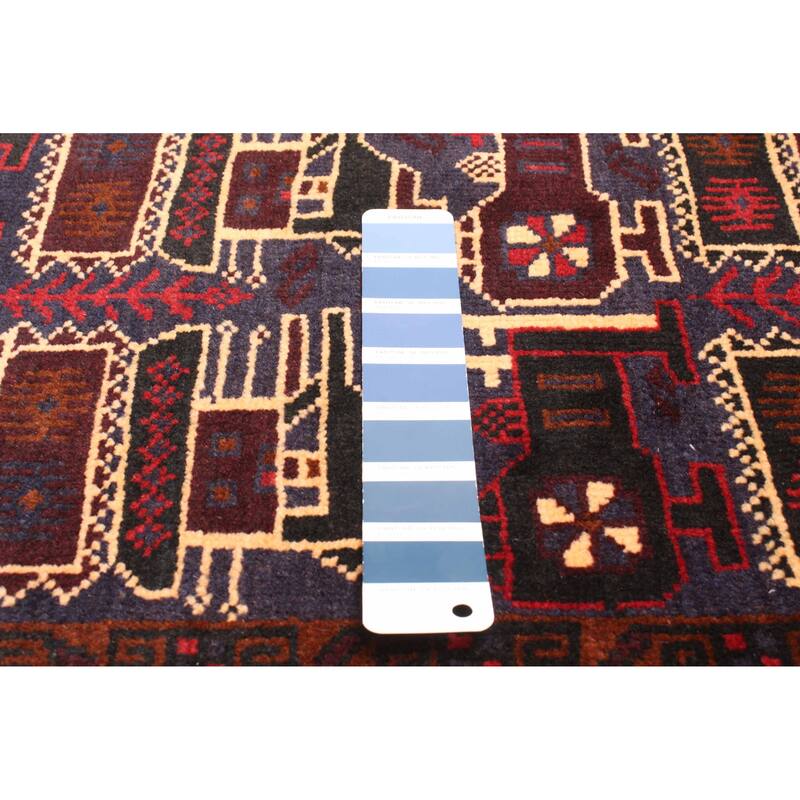 ECARPETGALLERY Hand-knotted Teimani Dark Blue Wool Rug - 2'8 x 4'6