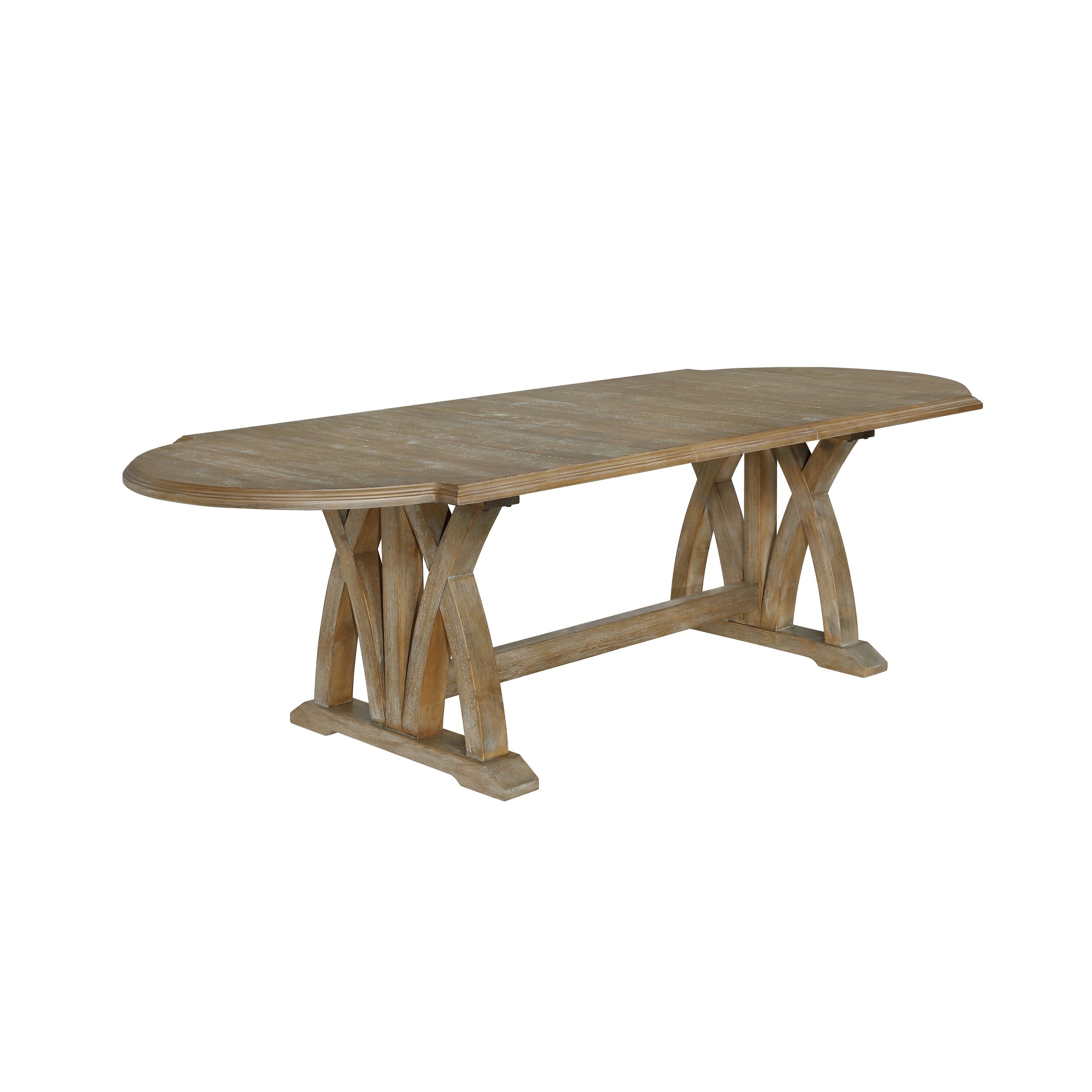 Best Quality Furniture Rustic Dining Table W Center 18 Inch Leaf Oak 88 106 Overstock 31075052