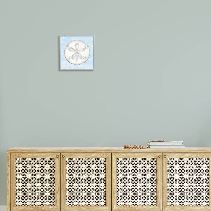 Stupell Sand Dollar Aquatic Waves Pattern Framed Giclee Art by Diannart