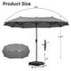 preview thumbnail 49 of 54, 13 ft Patio Umbrella with Base Double-Sided Rectangular Outdoor Deck Umbrella