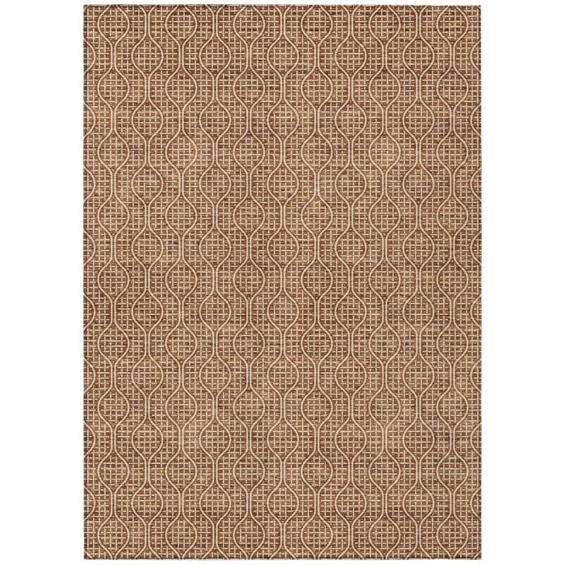 HomeRoots Geometric Transitional Rectangle Outdoor Rug