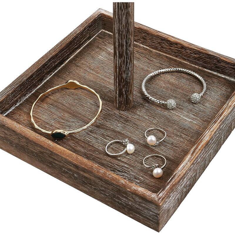 Wooden Rotating Jewelry Organizer - S