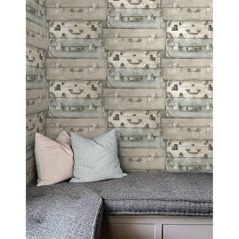 Seabrook Designs Preston Retro Cases Unpasted Wallpaper