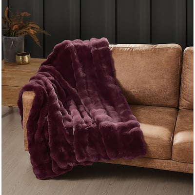 Frye Bubble Rabbit Faux 50x70 Throw