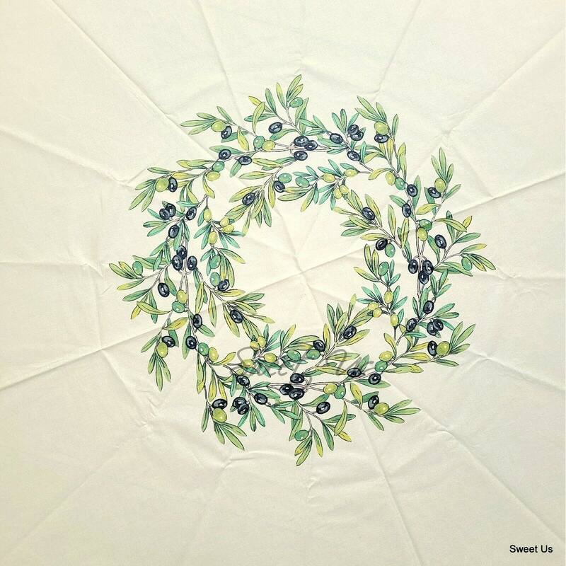 Wipeable Tablecloth Spill Resistant French Fleur Oliviers Collection