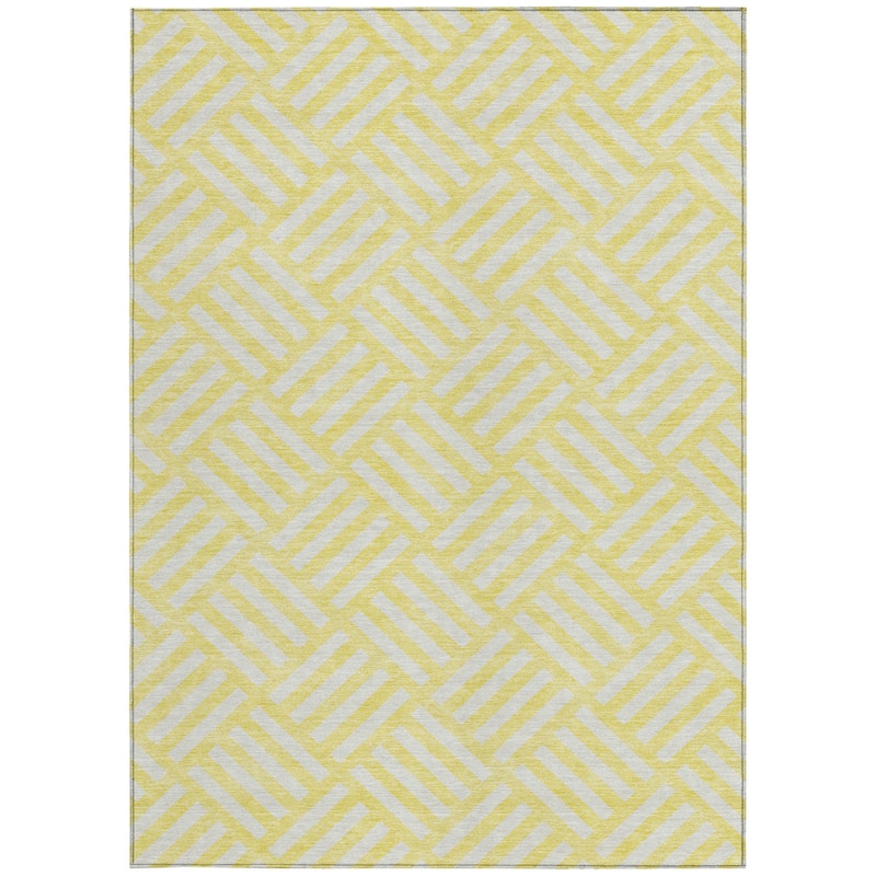 HomeRoots Geometric Transitional Rectangle Outdoor Rug