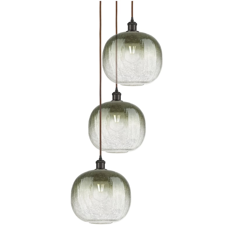 Innovations Lighting 113B-3P-37-17 Brookhaven Sphere Pendant - Oil Rubbed Bronze / Slate