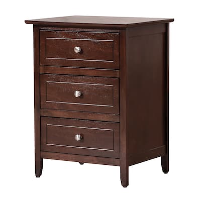 Bedroom Storage Space 3 Drawers Bedside Table