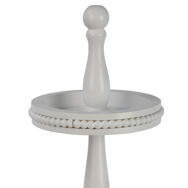 Round Tiered Wooden Beaded Stand