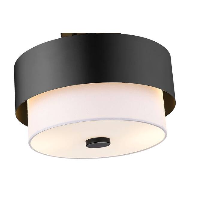Z-Lite 495SF13 Counterpoint 2 Light 13" Wide Semi-Flush Ceiling