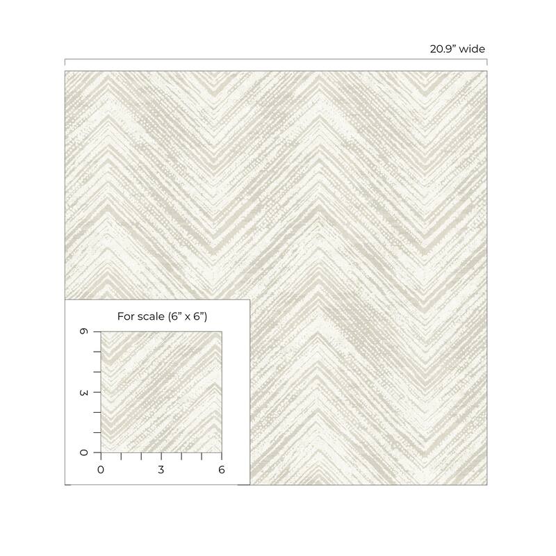 Seabrook Designs Elisiana Chevron Non-Woven Unpasted Wallpaper
