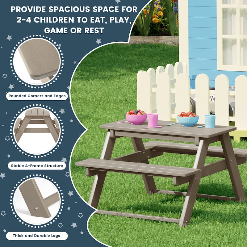 Laguna Kids Outdoor Poly Picnic Table
