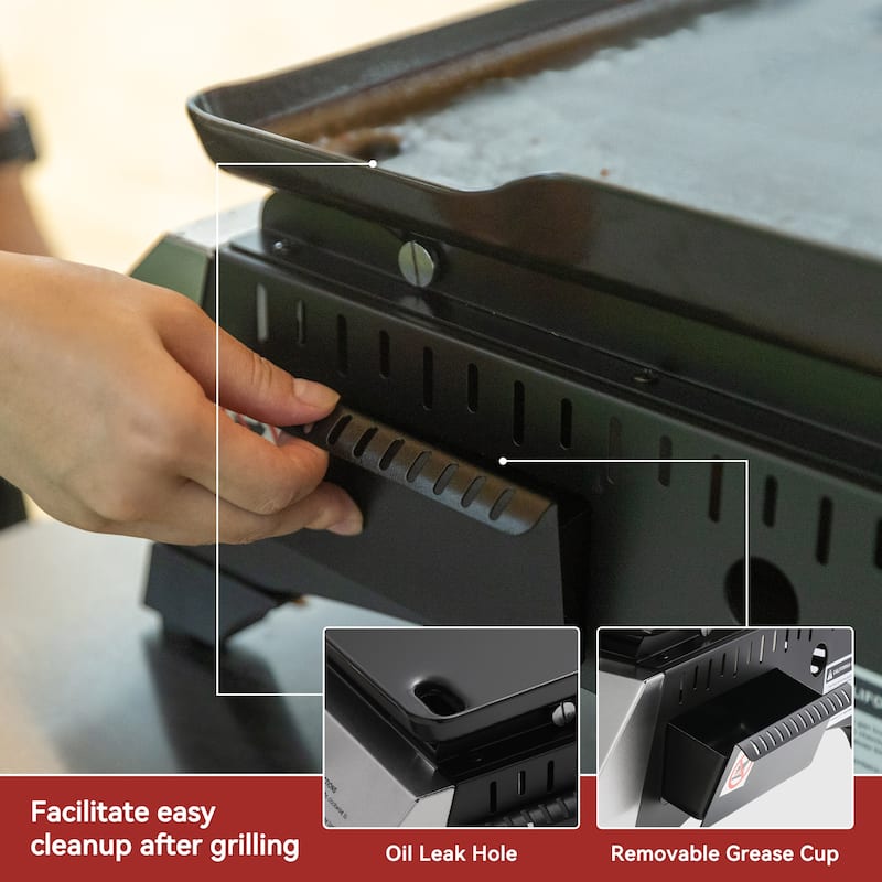 Royal Gourmet 3-Burner Portable Propane Gas Grill Griddle