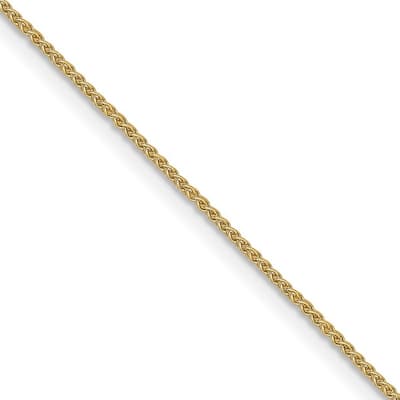 Curata 10k Yellow Gold 0.8mm Spiga (Wheat) Chain Necklace (Lobster)