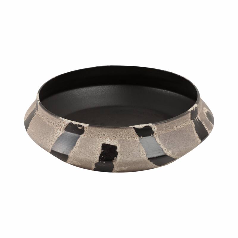 Terracotta Decorative Bowl Accent Piece for Home Office- 4" Multi - 14" x 14" x 4"