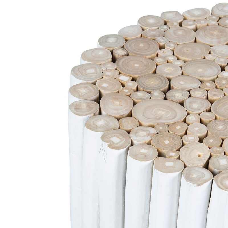 Reclaimed Solid Teak Wood Branch Bundle Table by East at Main