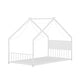 preview thumbnail 8 of 34, Twin Size Kids' House Bed Frame with Canopy, Built-In Multi-Color LED Lights, Sturdy Metal Slats, Low-Profile Design