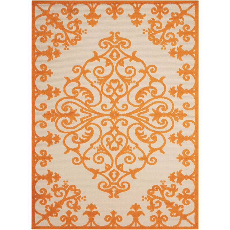 HomeRoots Contemporary Rectangle Outdoor Rug - 10' X 13'