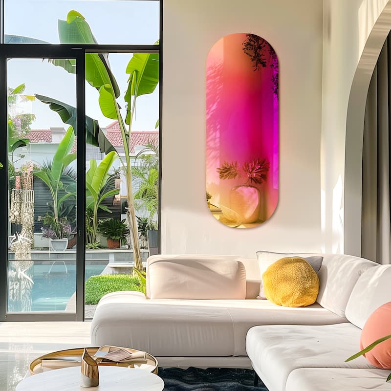 Wall Mounted Mirror, Decorative Iridescent Mirror