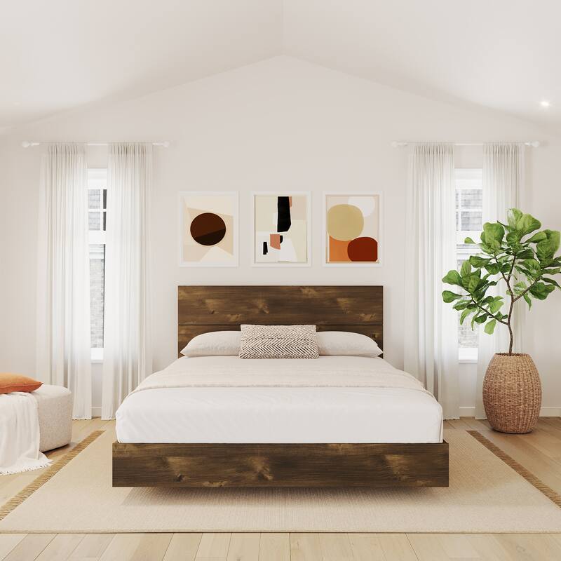 2-Piece Bedset With Bed Frame And Headboard,Truffle