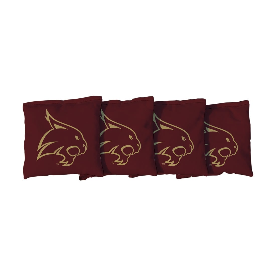 Texas State University Bobcats Burgundy Cornhole Bags