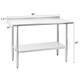 Stainless Steel Work Table with Undershelf and Galvanized Legs