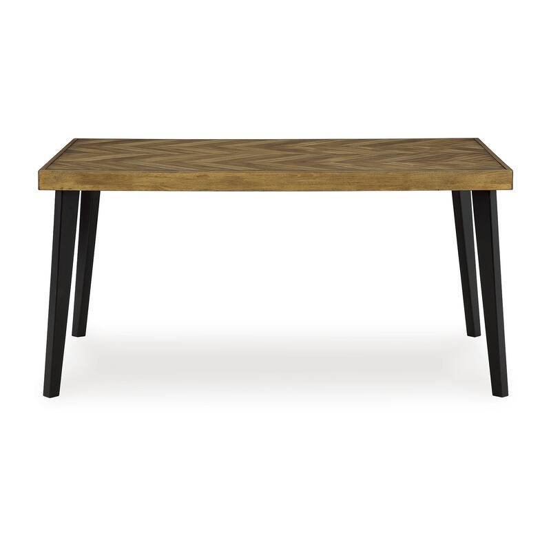 Signature Design by Ashley Blondon Black/Brown Dining Table and 6 Chairs (Set of 7)