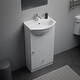preview thumbnail 1 of 12, Bathroom Vanity Sink Cabinet Vitreous China Sink Comes With Faucet And Drain Hardware Included Renovators Supply White
