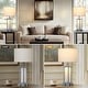 preview thumbnail 5 of 5, Set of 2 Modern 30-Inch Touch Control Table Lamps with USB, USB-C & AC Outlet - 12.5'' x 12.5'' x 27''