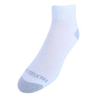 Fruit of the Loom Men's Dual Defense Quarter Ankle Socks (12 Pack ...