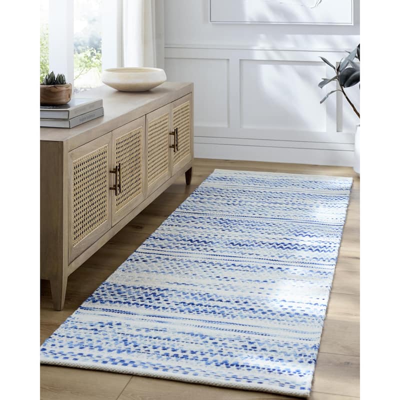 Livabliss Mardin Bohemian Tribal Hand Woven Area Rug - Blue - 8' x 10'