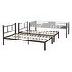 preview thumbnail 10 of 10, Triple Bunk Bed with Vent Board, Separatable into three beds, Black