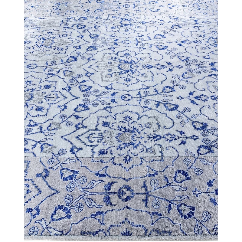 Modern One-of-a-Kind Handmade Area Rug - Beige, 9' 0" x 12' 4" - 9' 0" x 12' 4"