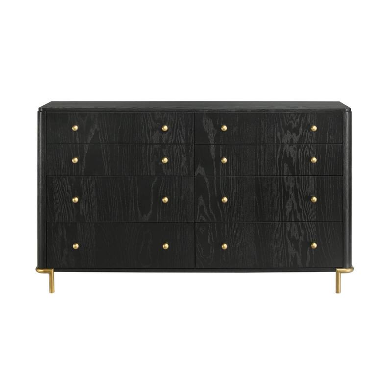 Anser Black and Natural 4-piece Bedroom Set